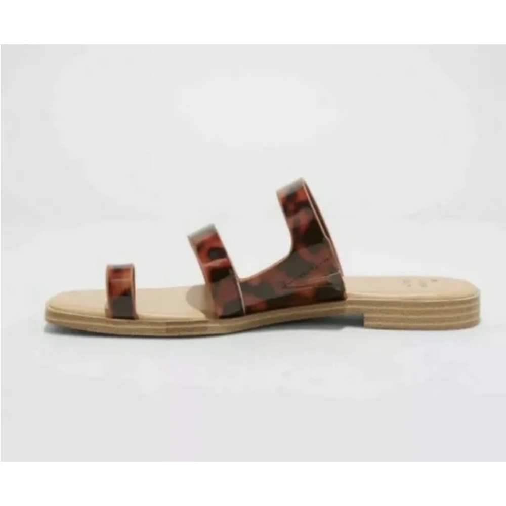 Women’s slide sandals Marilyn tortoise print toe loop A new day size 9.5 NEW - Picture 2 of 5